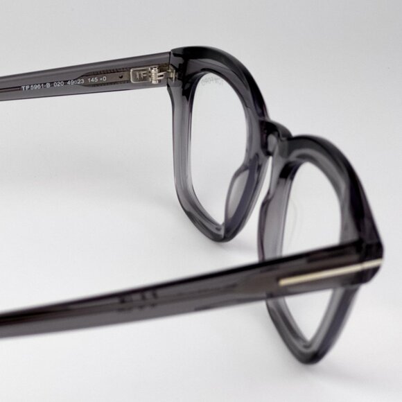 Tom Ford FT5961-B Eyeglasses – Grey Square Frame | Unisex Model FT5961-B 020 - Picture 8 of 9